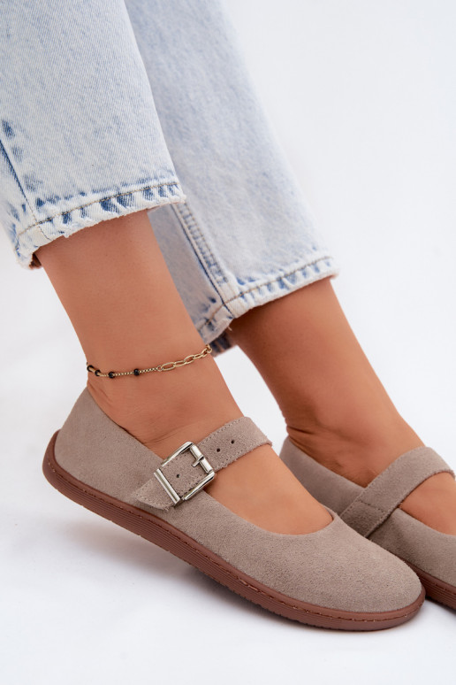 Baleriinad BarefootPealturalnego seemisnakhsedu Zazoo 316 Cappuccino