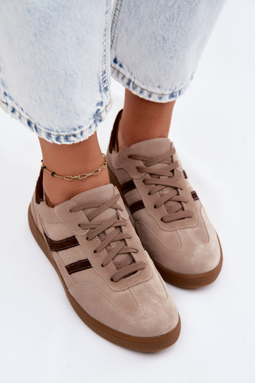 Pealhk seemisnakhsed Sneakers tüüpi jalanõud Pealiste omad Zazoo N1176S2 beeži värvi