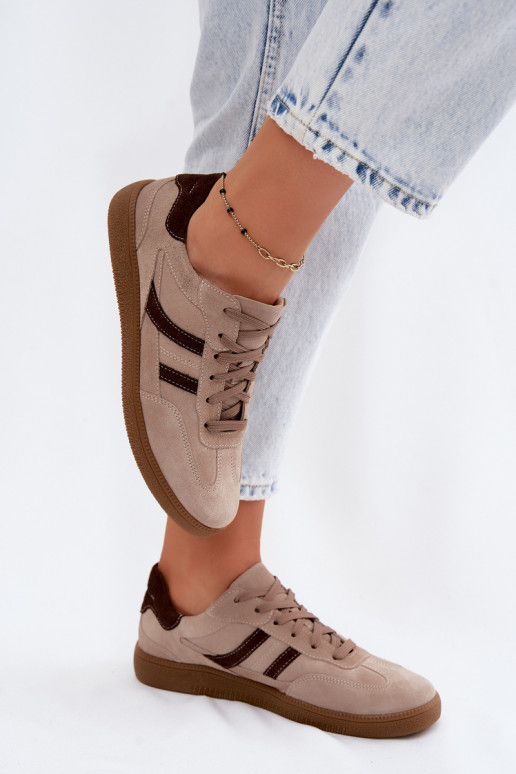 Pealhk seemisnakhsed Sneakers tüüpi jalanõud Pealiste omad Zazoo N1176S2 beeži värvi