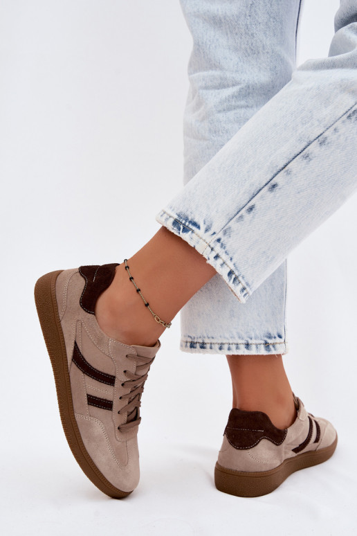 Pealhk seemisnakhsed Sneakers tüüpi jalanõud Pealiste omad Zazoo N1176S2 beeži värvi