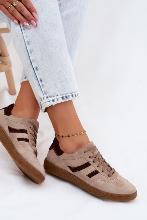 Pealhk seemisnakhsed Sneakers tüüpi jalanõud Pealiste omad Zazoo N1176S2 beeži värvi