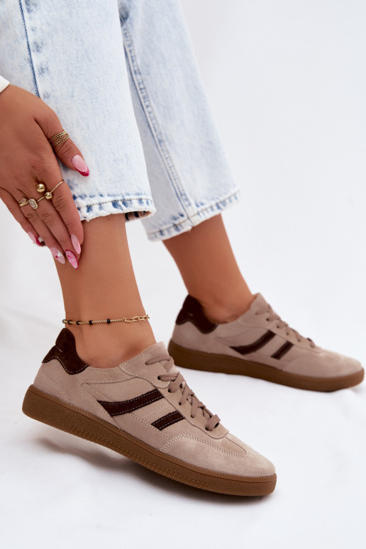 Pealhk seemisnakhsed Sneakers tüüpi jalanõud Pealiste omad Zazoo N1176S2 beeži värvi