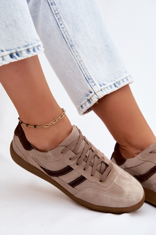 Pealhk seemisnakhsed Sneakers tüüpi jalanõud Pealiste omad Zazoo N1176S2 beeži värvi