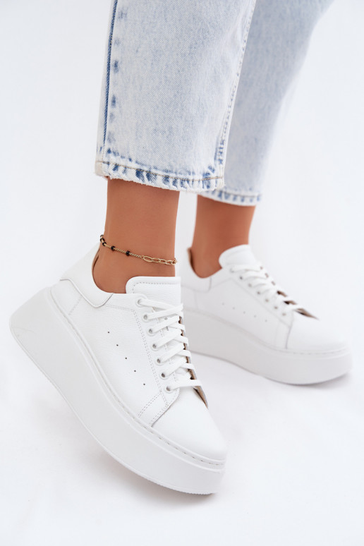 Pealhk Sneakers tüüpi jalanõud Pealiste omad platvormiga Zazoo N408S2 valget värvi