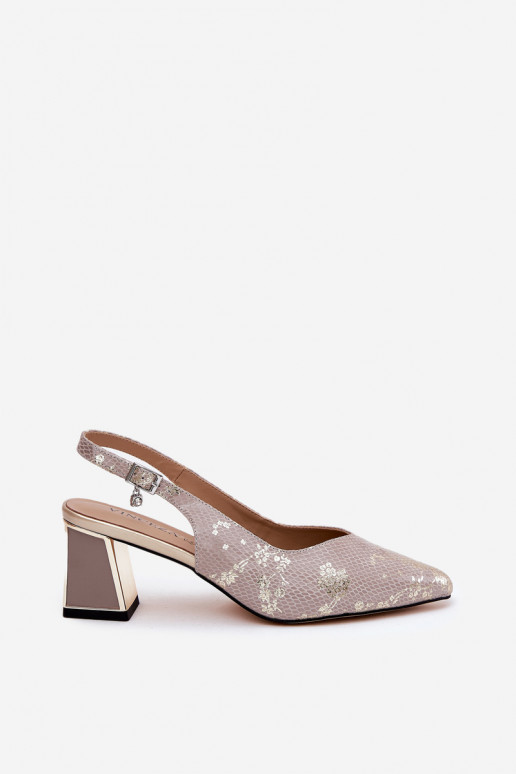 Pealhk Pealistesandaalid Ze Szpiczastymi Noskami Vinceza 66733 Kuldset värvi-Hõbedat värvi