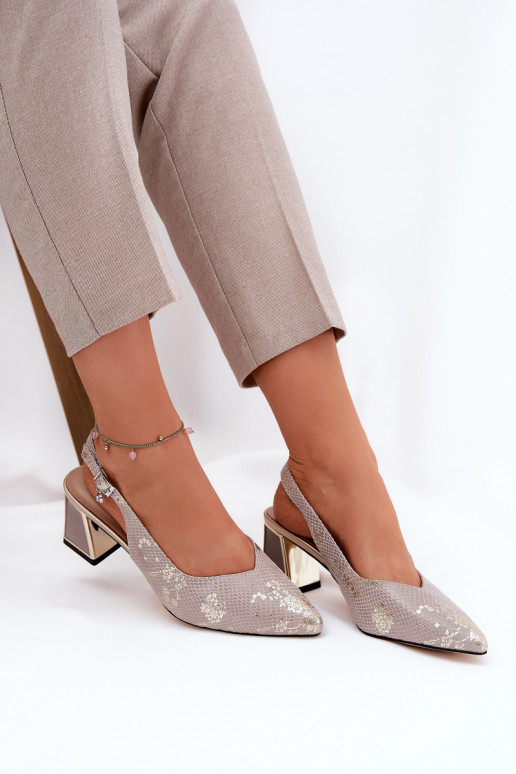 Pealhk Pealistesandaalid Ze Szpiczastymi Noskami Vinceza 66733 Kuldset värvi-Hõbedat värvi