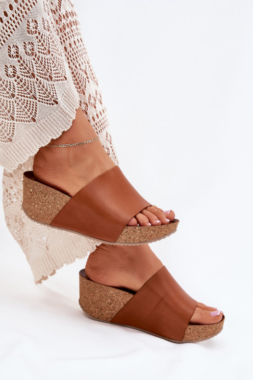 Zazoo 40291 Plätud naturaalsest nahast Pealiste omad Peal Korkosisseym Koturnie pruunid värvi