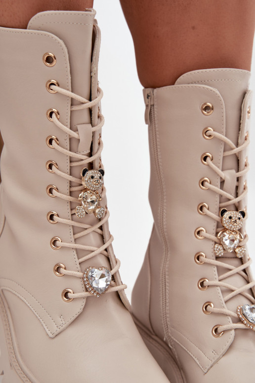 saapad Pealiste omadPrzypinkami Karu Hearts beeži värvi Iravine