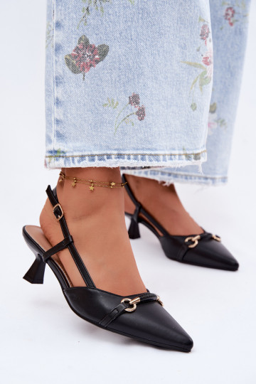 Pealistesandaalid kõrge jämeda kontsaga Ze Szpiczastymi Noskami msuud Felessa