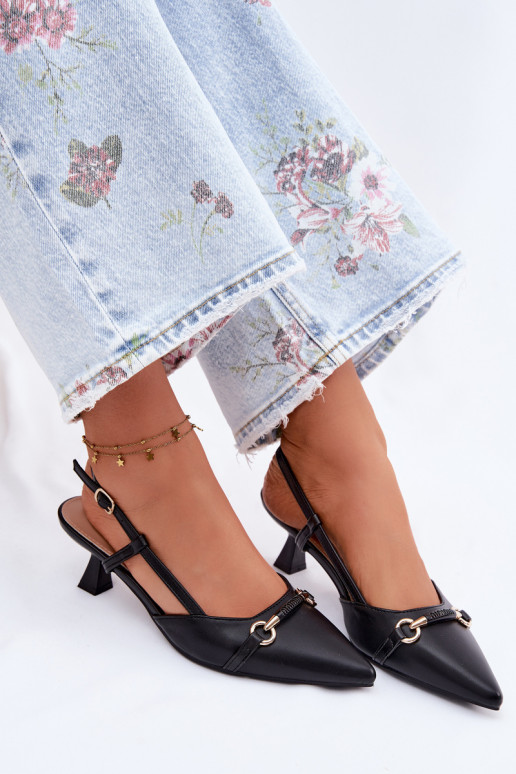 Pealistesandaalid kõrge jämeda kontsaga Ze Szpiczastymi Noskami msuud Felessa