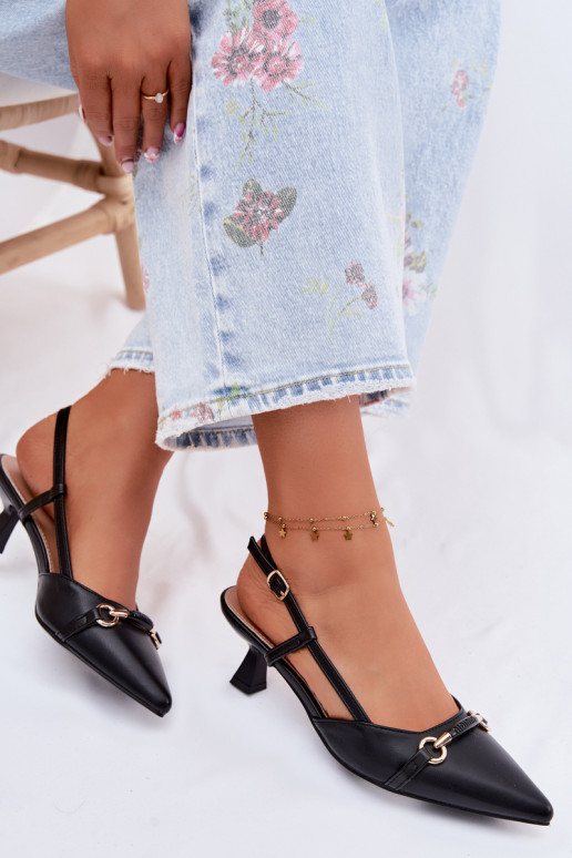 Pealistesandaalid kõrge jämeda kontsaga Ze Szpiczastymi Noskami msuud Felessa