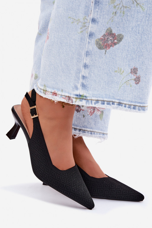 Riidest Elegantsed kõrge kontsaga sandaalid msuud Delessa