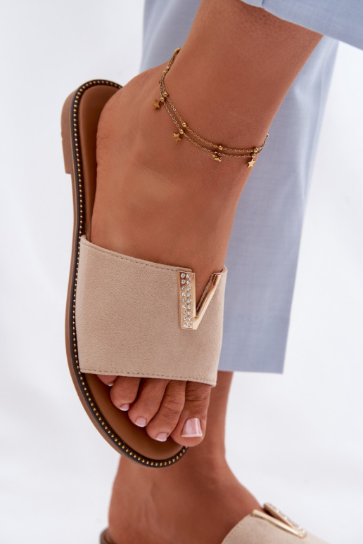 Plätud Pealiste korter Koos Ornate Detalem V beeži värvi Nelmira