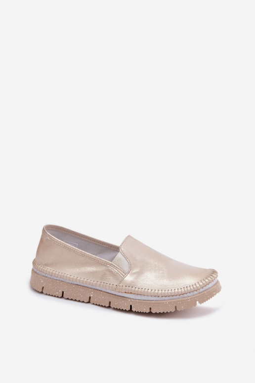 Pealiste omad jalatsid Sellel onciejka Slip-on Pealhk 03512-25 Kuldset värvi Przecierany