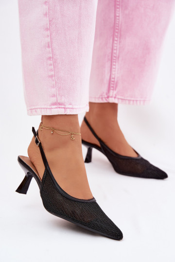 Võrk sandaalid Peal Smukłym Obcasie msuud Calora