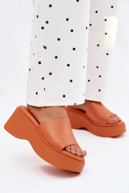 naiste plätud platvormiga oranži värvi Virelia