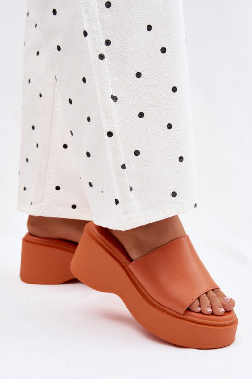 naiste plätud platvormiga oranži värvi Virelia