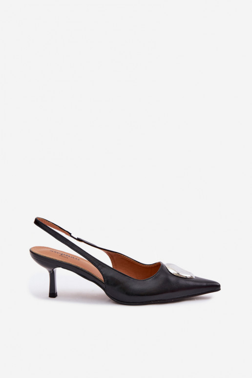 Pealistesandaalid kõrge jämeda kontsaga Koos Ornate Detalem msuud Isadora