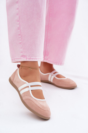 Baleriinad Sportliku stiiligaElastycznymi Paskami Tumeroosad värvi Donatella 2