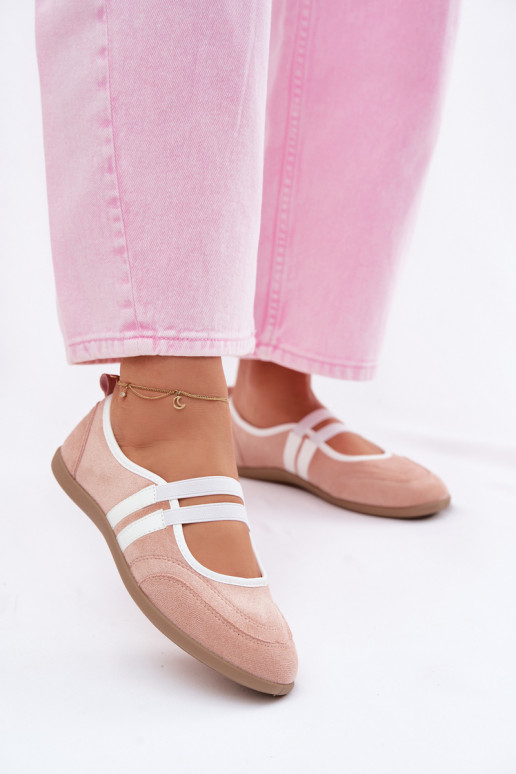 Baleriinad Sportliku stiiligaElastycznymi Paskami Tumeroosad värvi Donatella