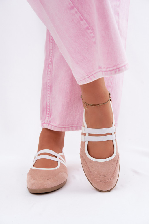 Baleriinad Sportliku stiiligaElastycznymi Paskami Tumeroosad värvi Donatella