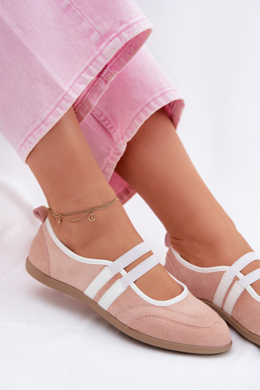 Baleriinad Sportliku stiiligaElastycznymi Paskami Tumeroosad värvi Donatella