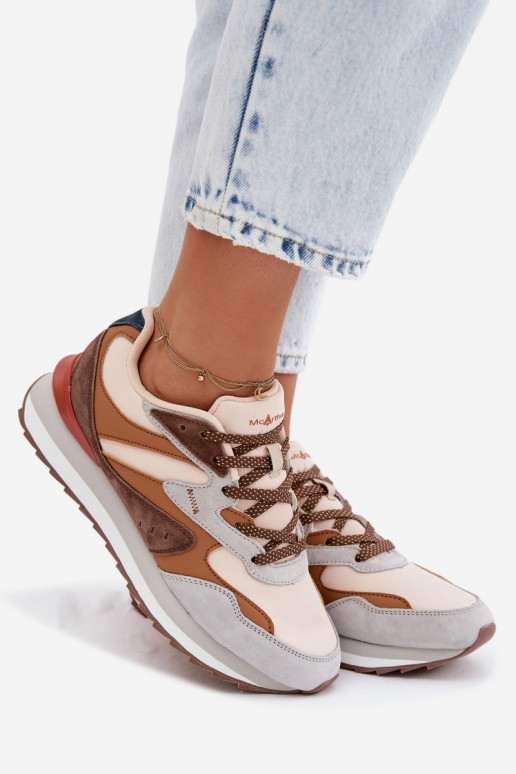 Sneakers tüüpi jalanõud Pealiste omad seemisnahast McArthur MA253IN pruunid värvi