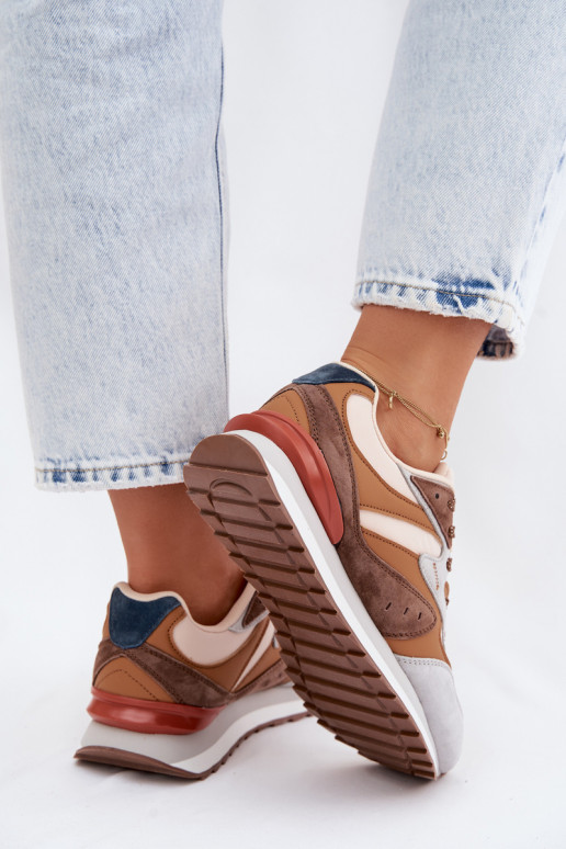 Sneakers tüüpi jalanõud Pealiste omad seemisnahast McArthur MA253IN pruunid värvi