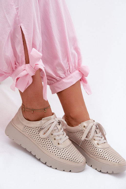 Pealhk Ažuurne jalatsid Pealiste omad Vinceza 79629 Kuldset värvi