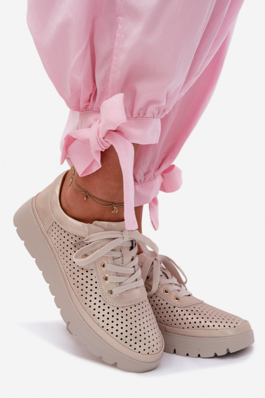 Pealhk Ažuurne jalatsid Pealiste omad Vinceza 79629 Kuldset värvi