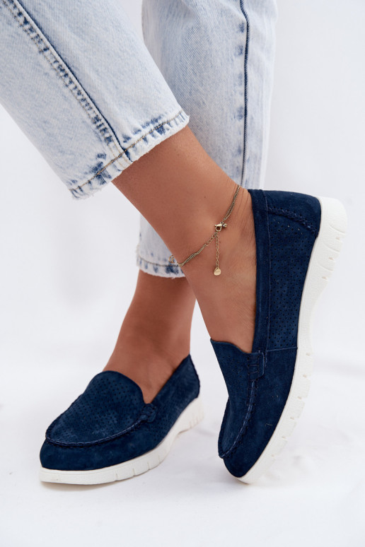 naiste mokassiinidPealturalnego seemisnakhsedu Vinceza 95360 tumesinist värvi