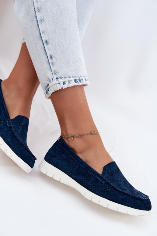 naiste mokassiinidPealturalnego seemisnakhsedu Vinceza 95360 tumesinist värvi