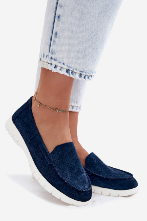 naiste mokassiinidPealturalnego seemisnakhsedu Vinceza 95360 tumesinist värvi