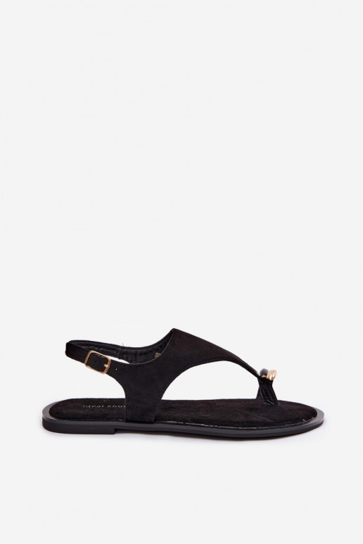 Kuldne lamed jalats faux suede detailidega mustas Jelviane