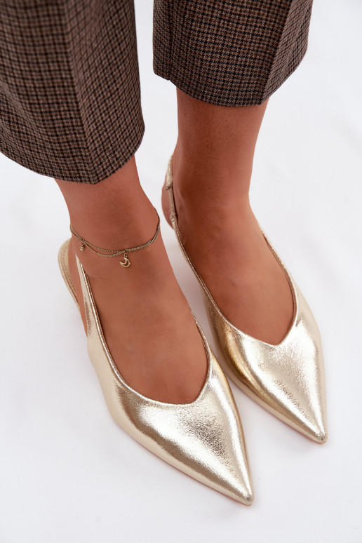 PealistesandaalidImitacji Skóry kõrge jämeda kontsaga Kuldset värvi Averelle