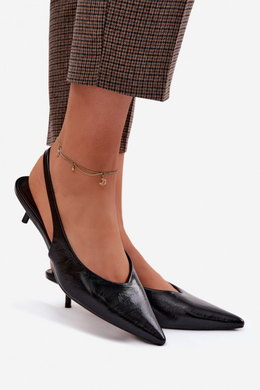 Lakitud sandaalidImitacji Skóry kõrge jämeda kontsaga msuud Averelle