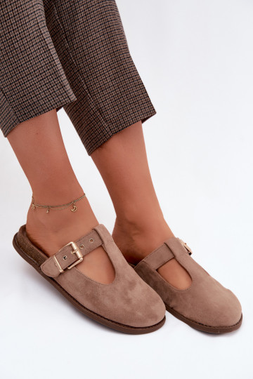 naiste plätud MuleImitacji seemisnakhsedu beeži värvi Melvia