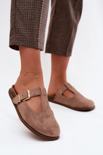 naiste plätud MuleImitacji seemisnakhsedu beeži värvi Melvia 2