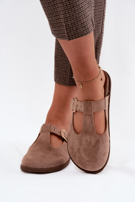 naiste plätud MuleImitacji seemisnakhsedu beeži värvi Melvia