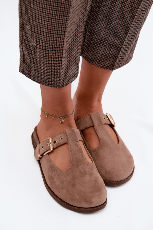 naiste plätud MuleImitacji seemisnakhsedu beeži värvi Melvia