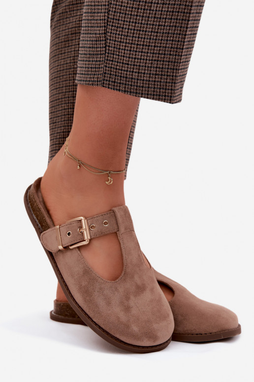 naiste plätud MuleImitacji seemisnakhsedu beeži värvi Melvia