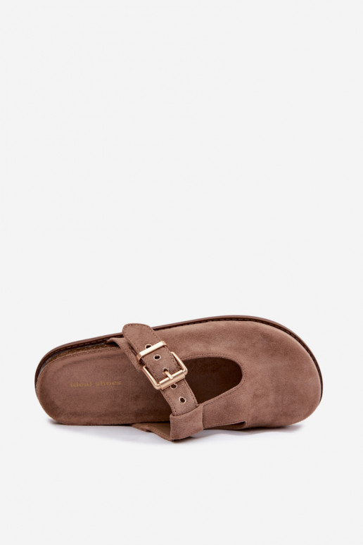 naiste plätud MuleImitacji seemisnakhsedu beeži värvi Melvia