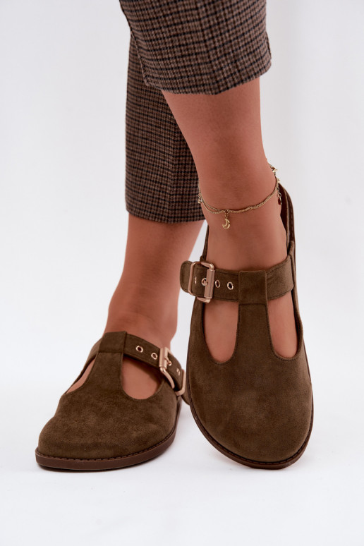 naiste plätud MuleImitacji seemisnakhsedu khakivärvi Melvia