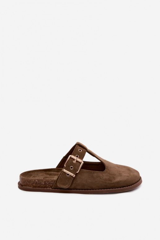 naiste plätud MuleImitacji seemisnakhsedu khakivärvi Melvia