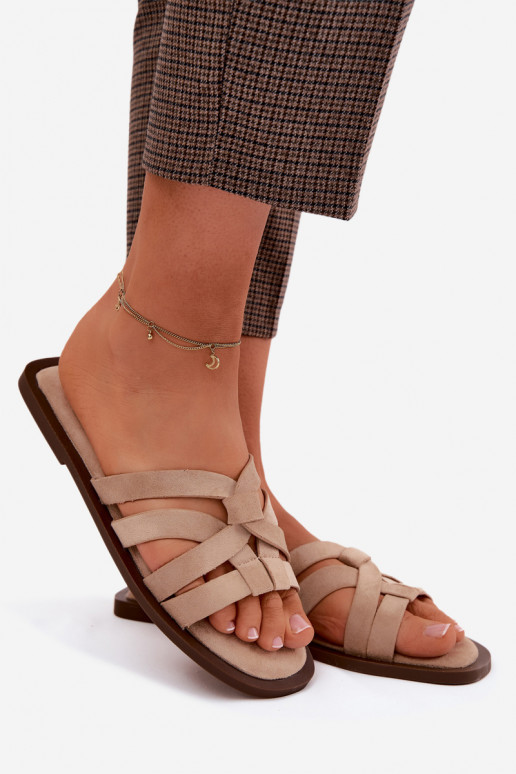 Plätud Pealiste korter Triipudega Imitacja seemisnakhsedu beeži värvi Calvia