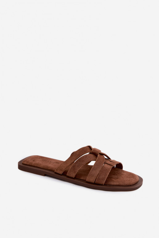 Plätud Pealiste korter Triipudega Imitacja seemisnakhsedu pruunid värvi Calvia