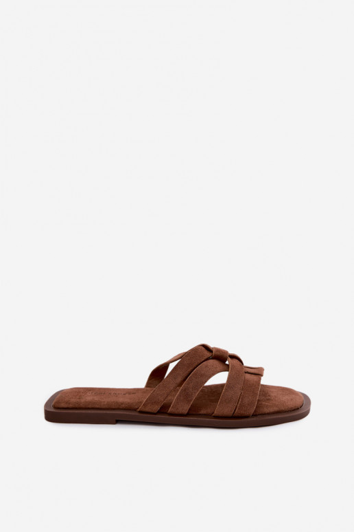 Plätud Pealiste korter Triipudega Imitacja seemisnakhsedu pruunid värvi Calvia