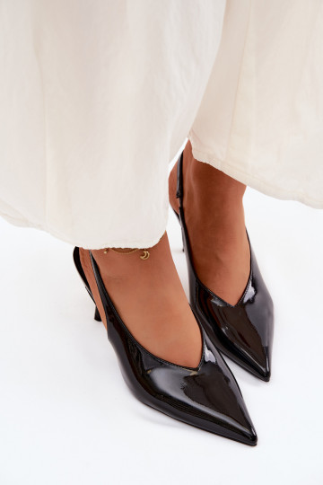 Laque kõrge kontsaga sandaalid eko-nahast msuud Norvra