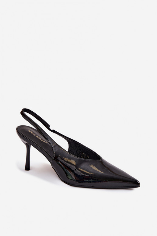 Laque kõrge kontsaga sandaalid eko-nahast msuud Norvra