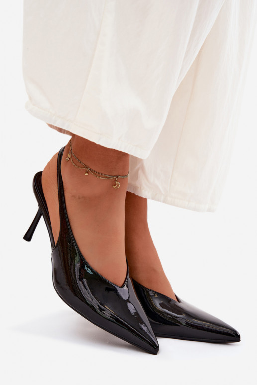 Laque kõrge kontsaga sandaalid eko-nahast msuud Norvra